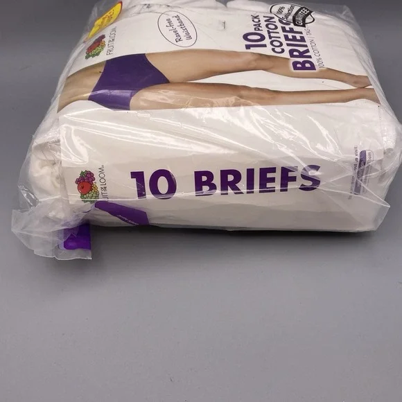 (8) Fruit of the Loom Women's Briefs Pack 100% Cotton Tag Free Ravel Free 7/Lg - Picture 4 of 6